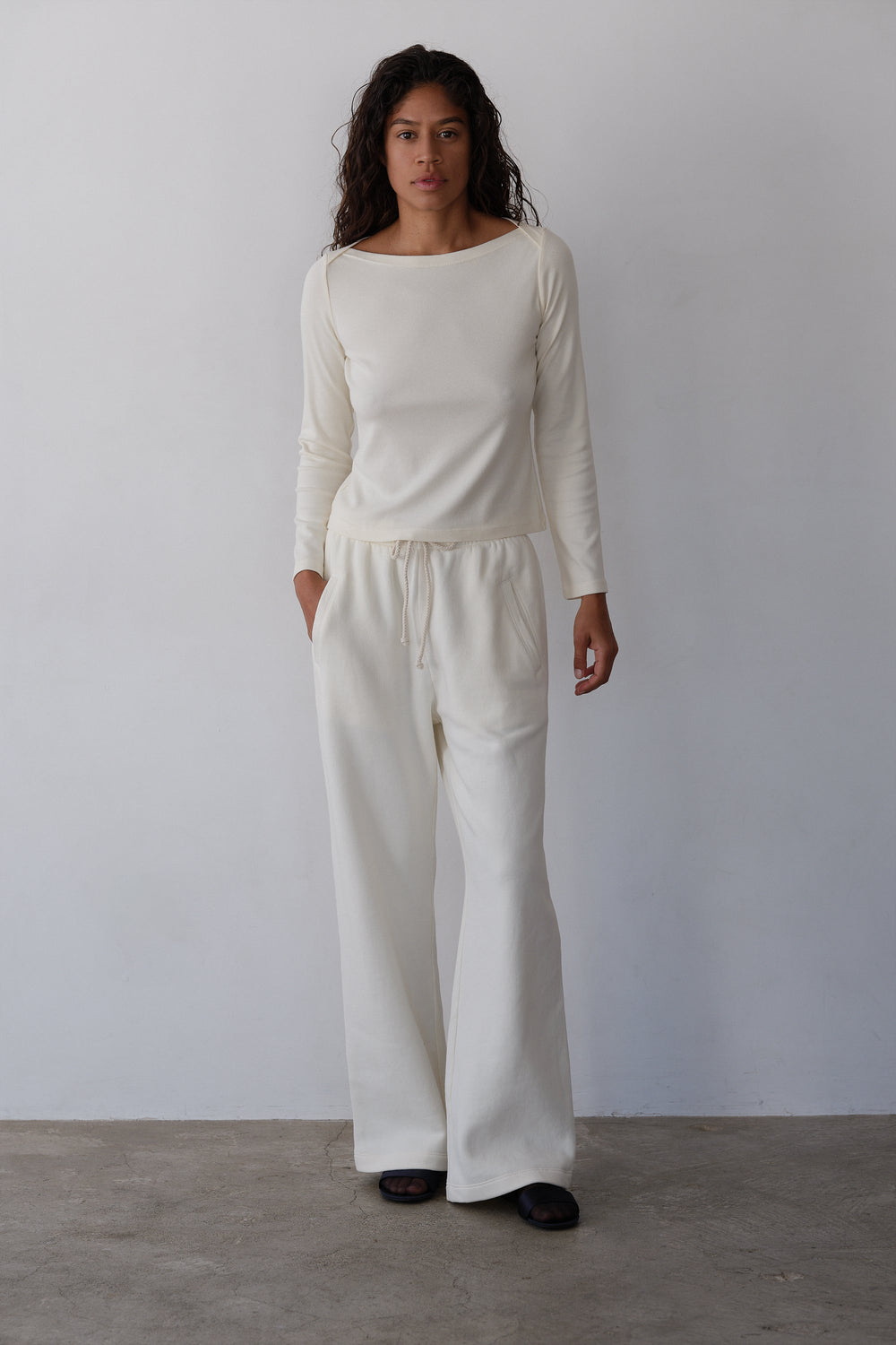 Women The Eco-Fleece Wide Leg Sweatpants