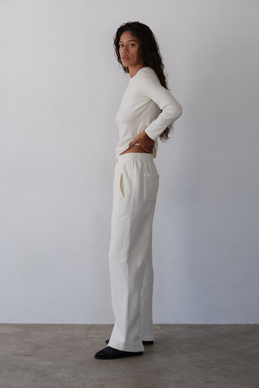 Women The Eco-Fleece Wide Leg Sweatpants