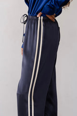 Women The Silk Stripe Crop Pant