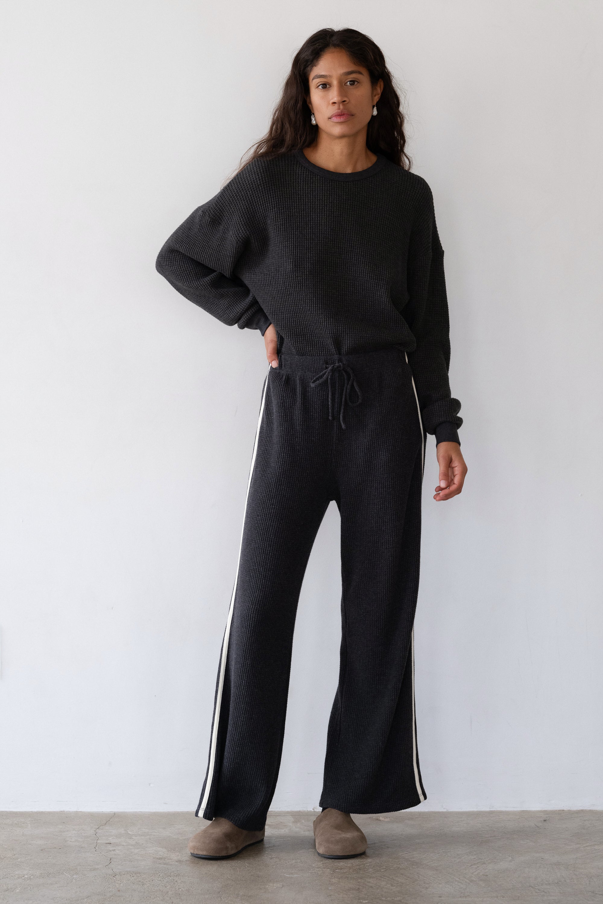Women The Thermal Crop Stripe Pant