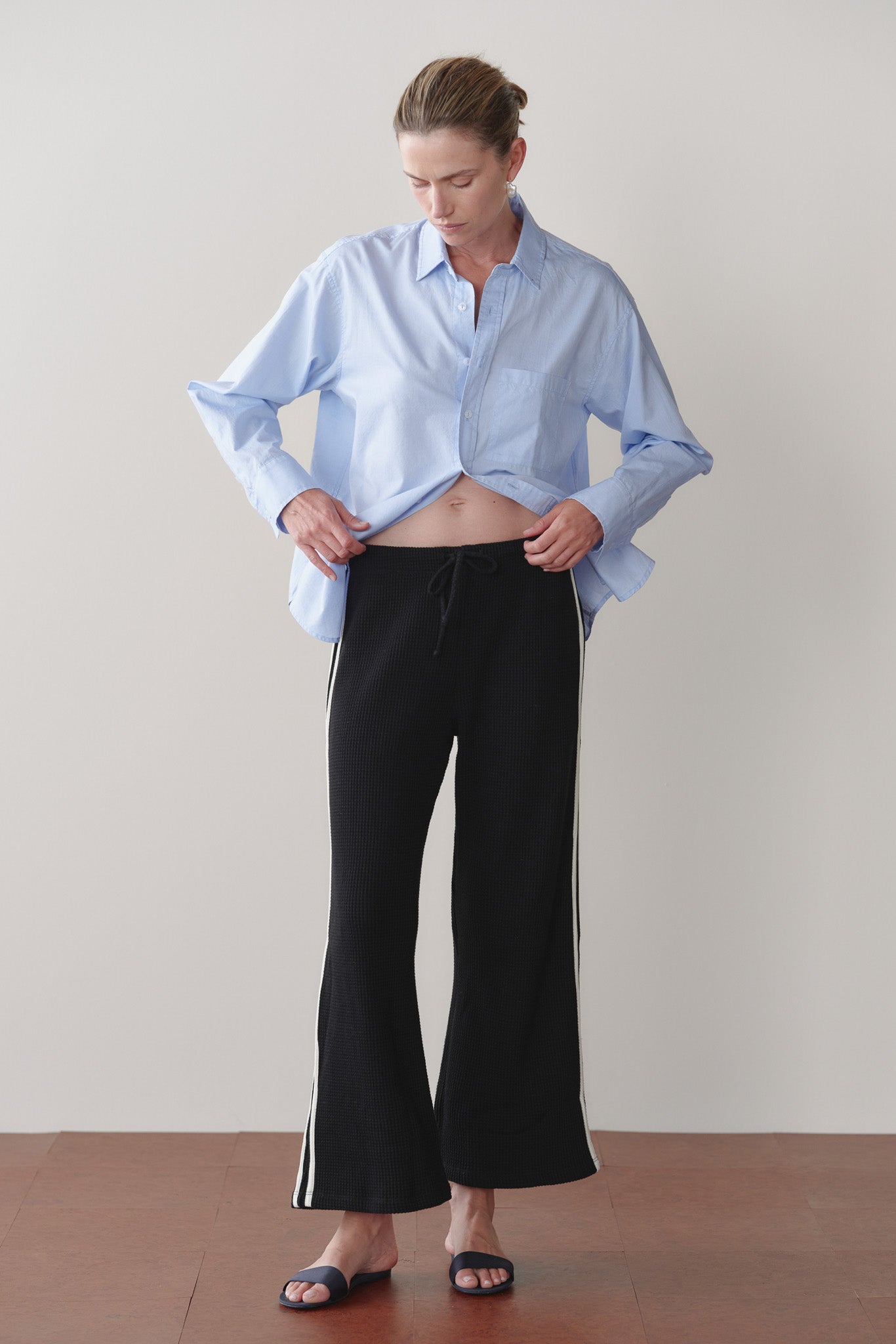 Women The Thermal Crop Stripe Pant
