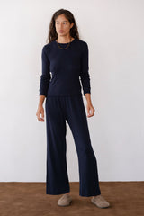 Women The Pointelle Simple Crop Pant