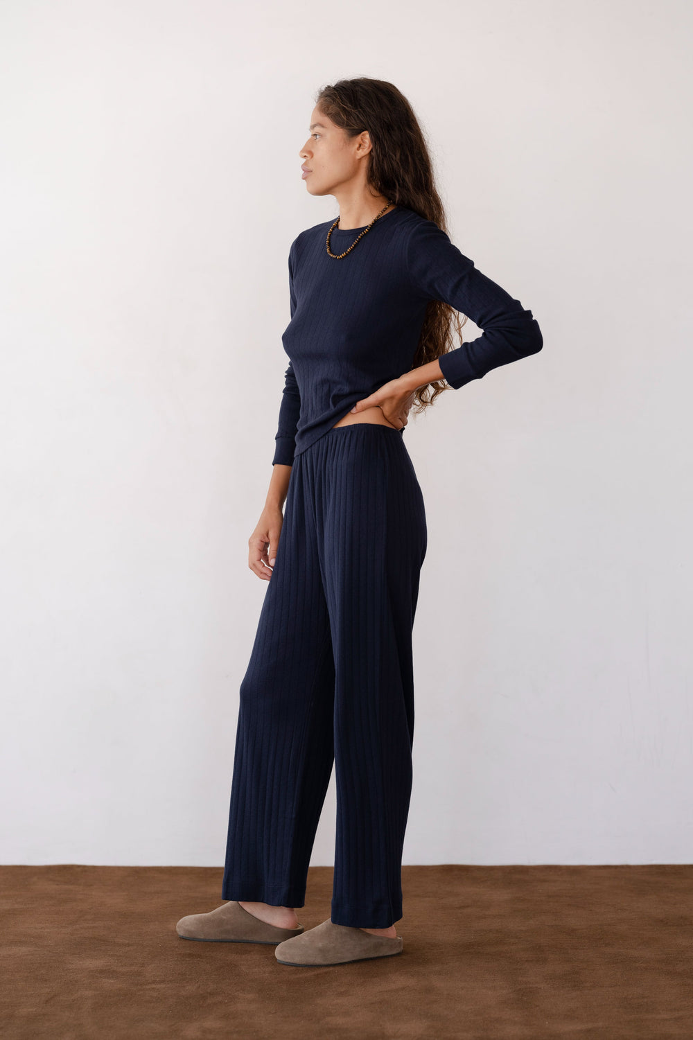 Women The Pointelle Simple Crop Pant