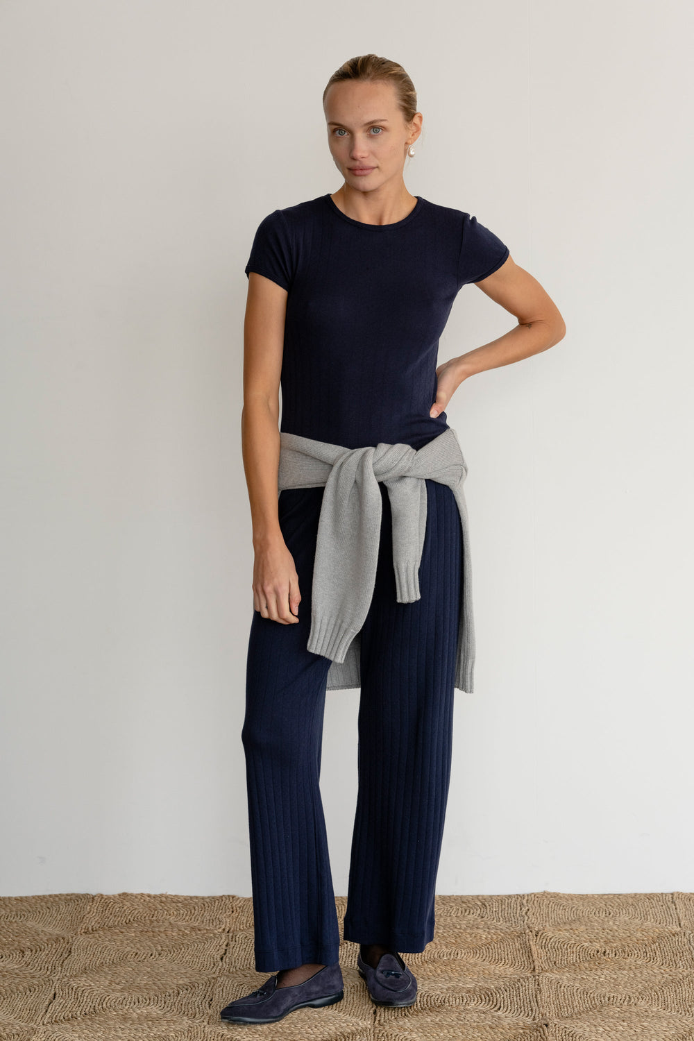 Women The Pointelle Simple Crop Pant