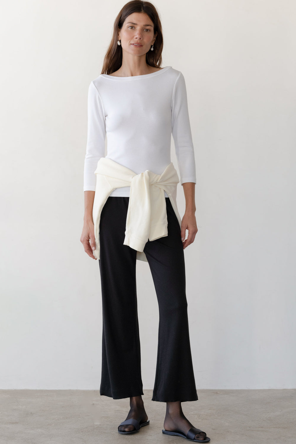 Women The Baby Rib Scallop Pant