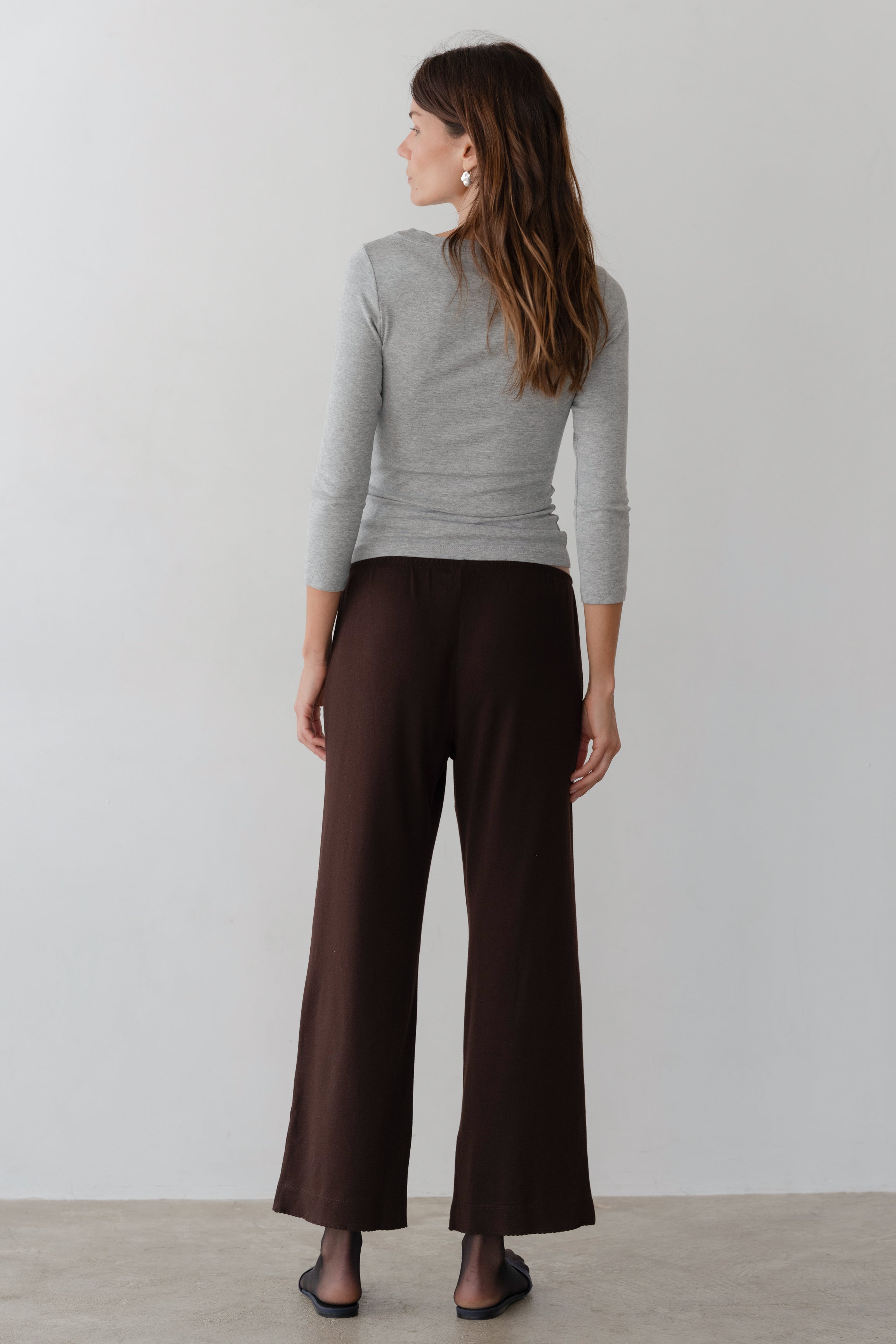 Women The Baby Rib Scallop Pant