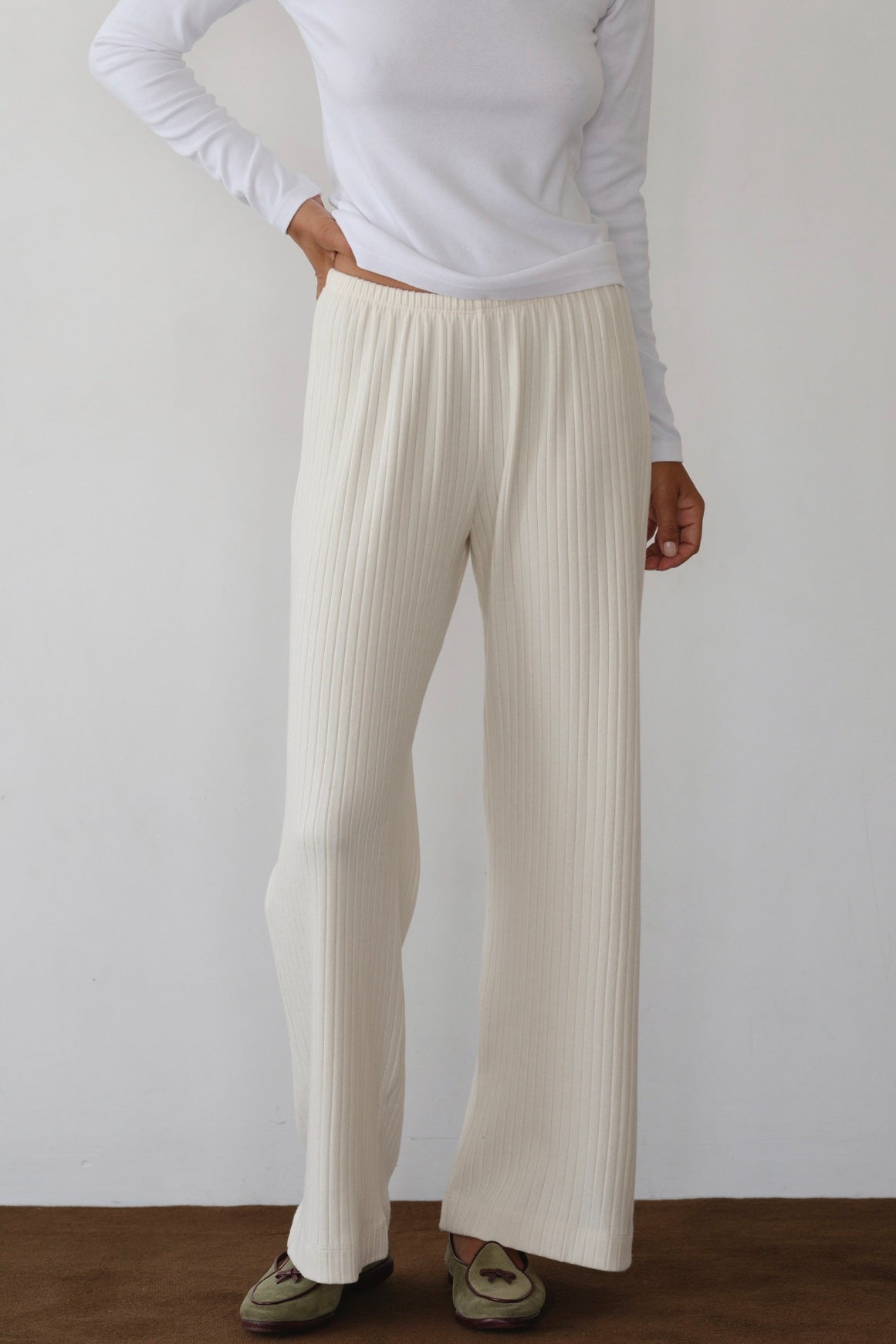 Women The Sweater Rib Simple Pant