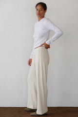 Women The Sweater Rib Simple Pant