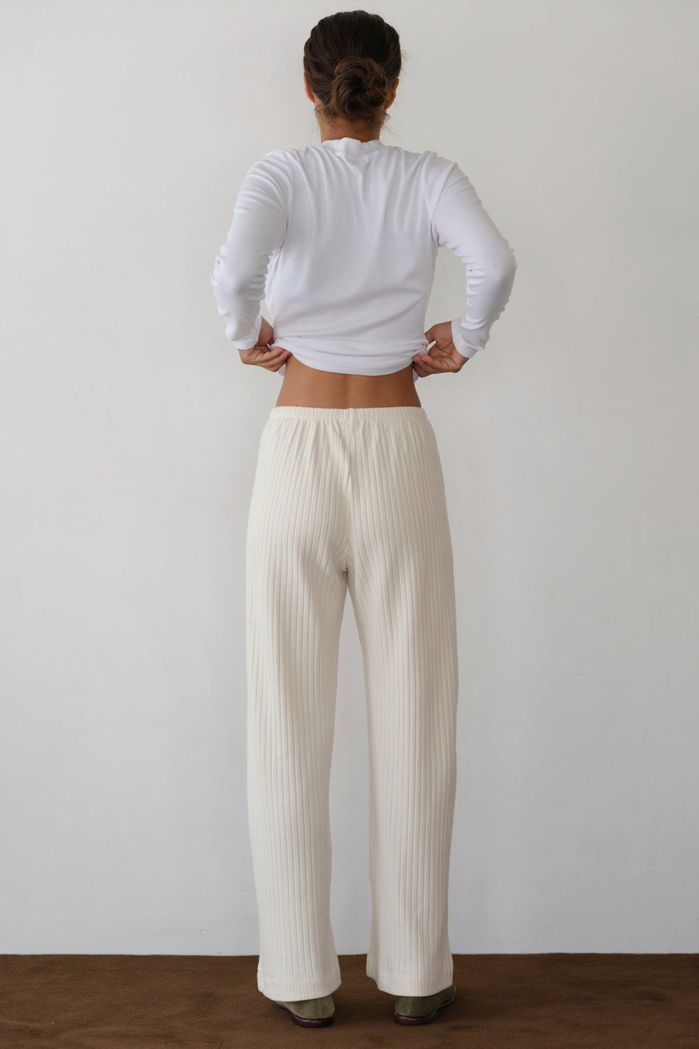 Women The Sweater Rib Simple Pant