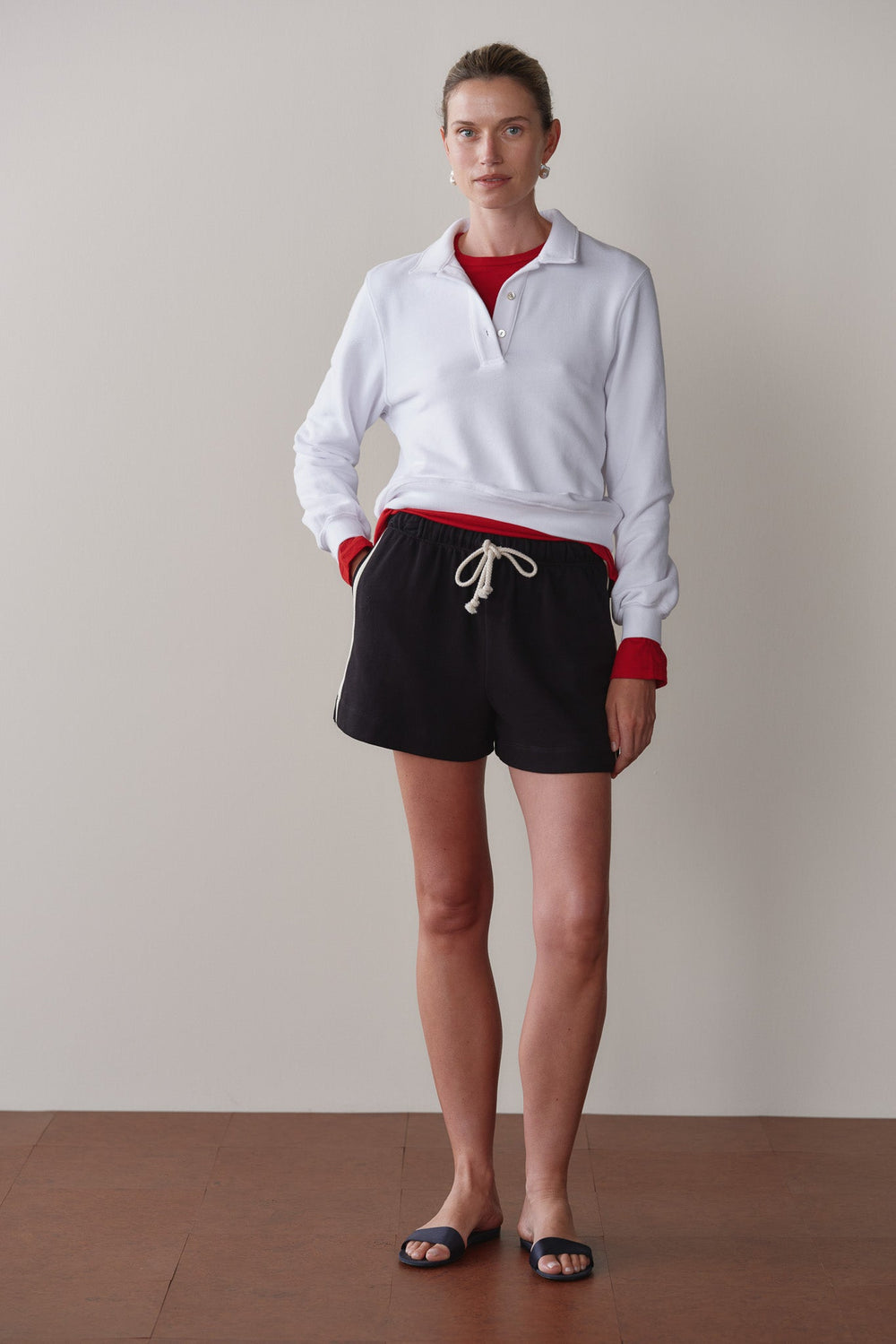 Women The Stripe Eco-Terry Short