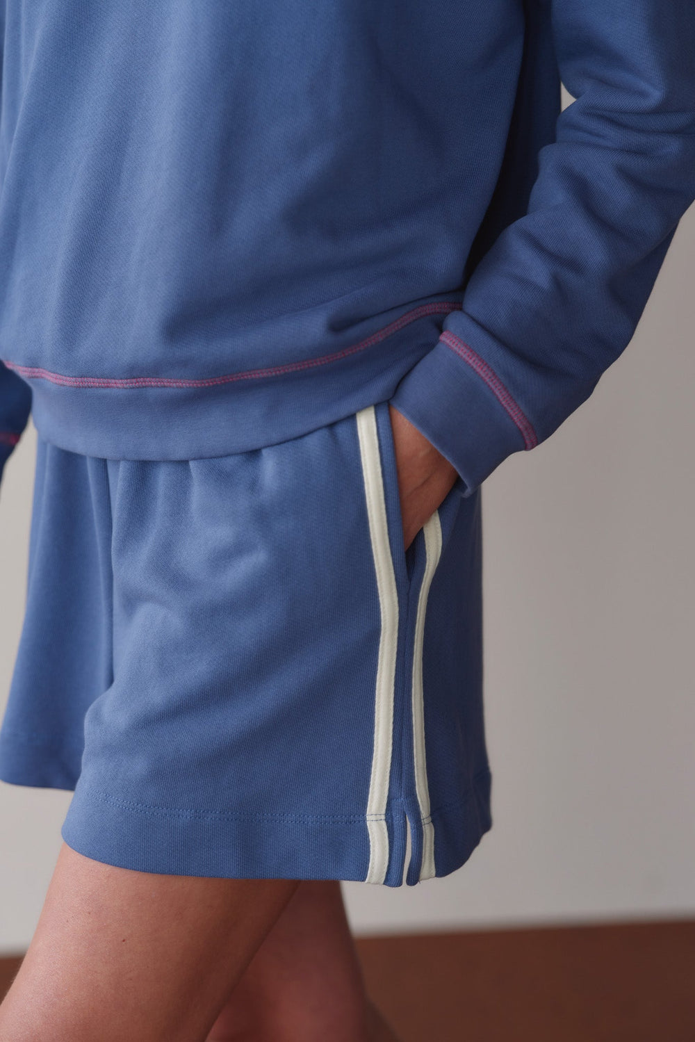 Women The Stripe Eco-Terry Short