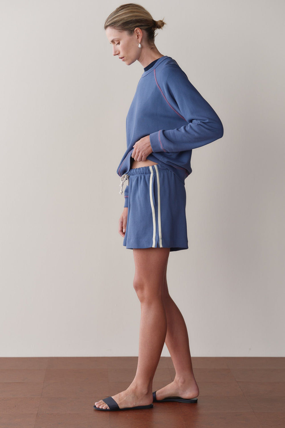 Women The Stripe Eco-Terry Short