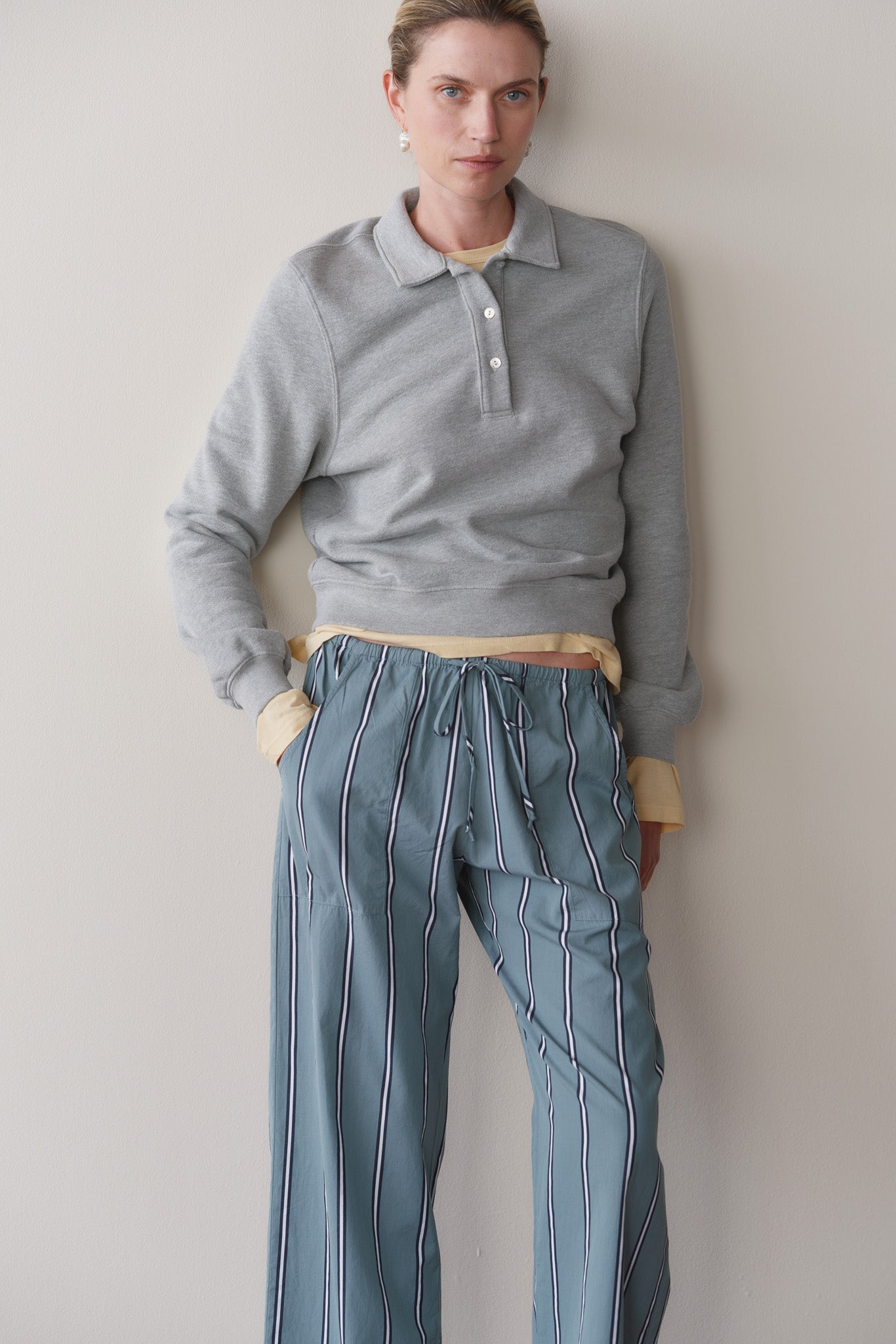 Women The Pop Stripe Drawstring Pant