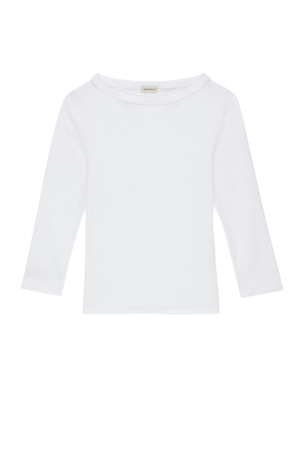 Women Powder Baby Rib Boat Neck