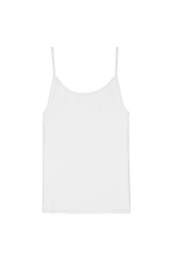 Women Powder Baby Rib Scallop Tank