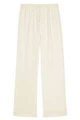 Women Creme Baby Rib Scallop Pant