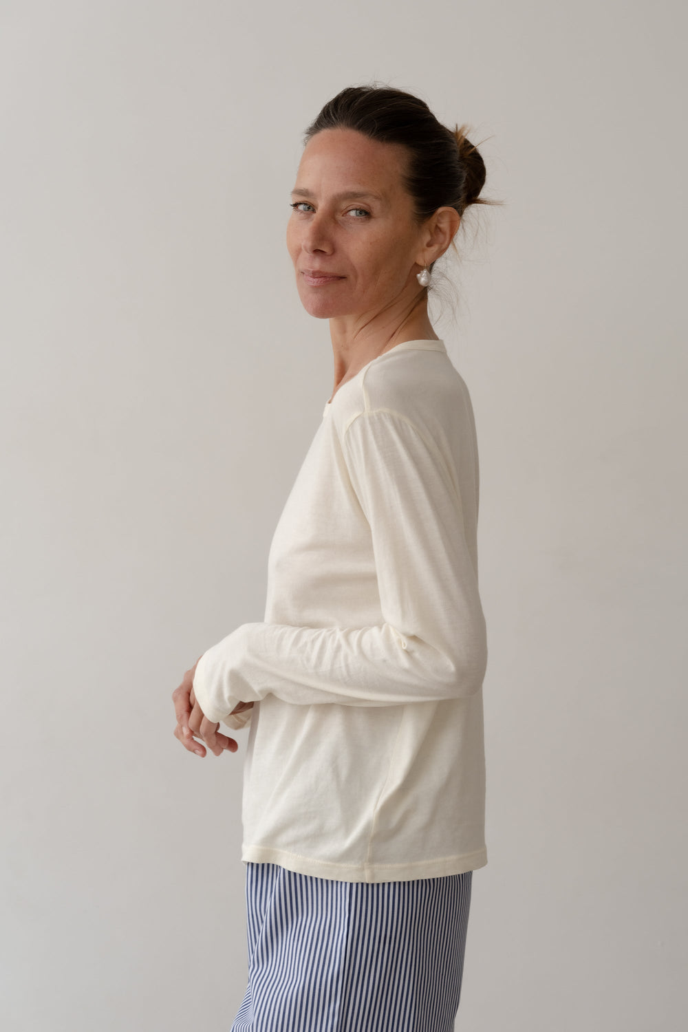 Women Creme Jersey Long Sleeve