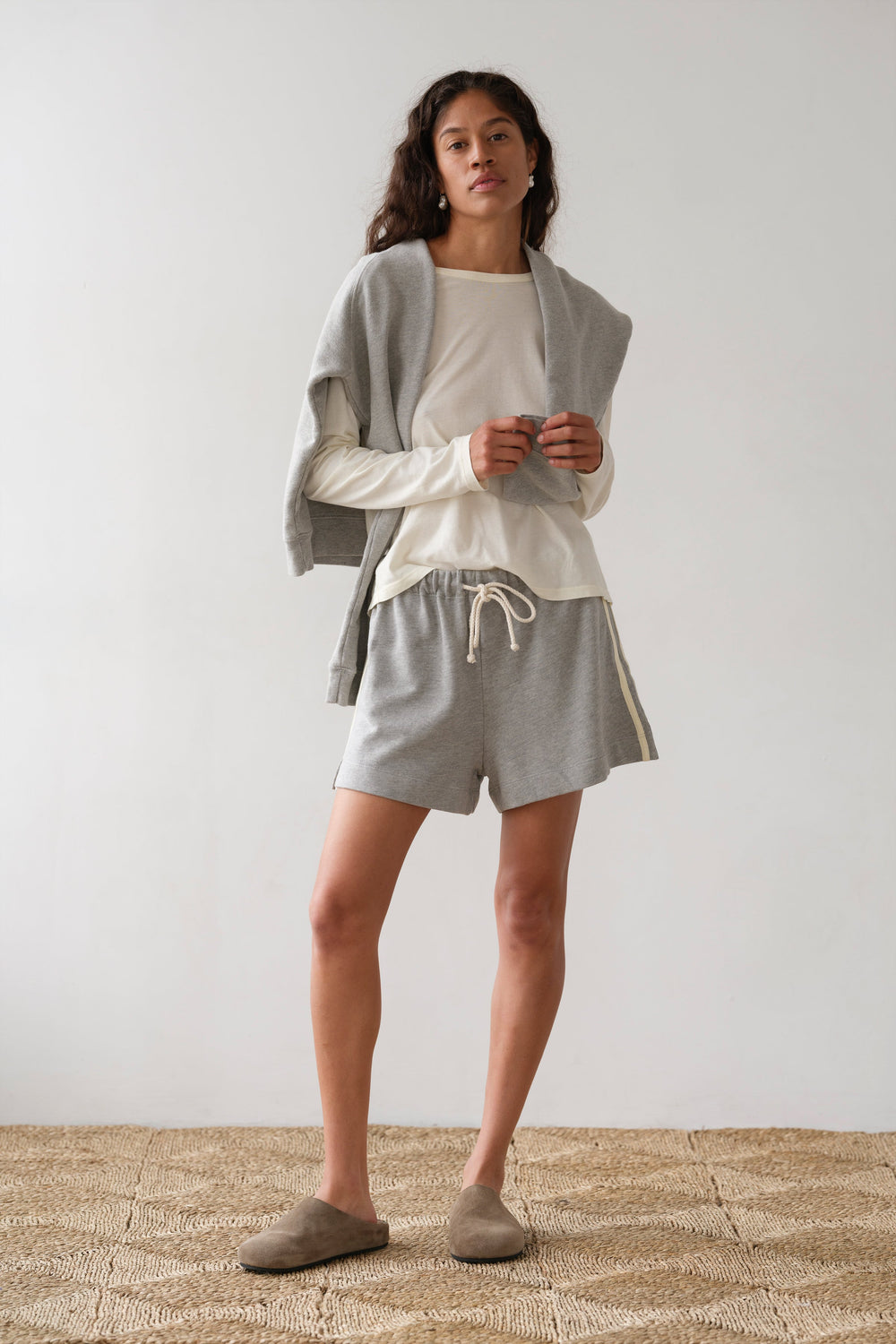 Women The Stripe Eco-Terry Short