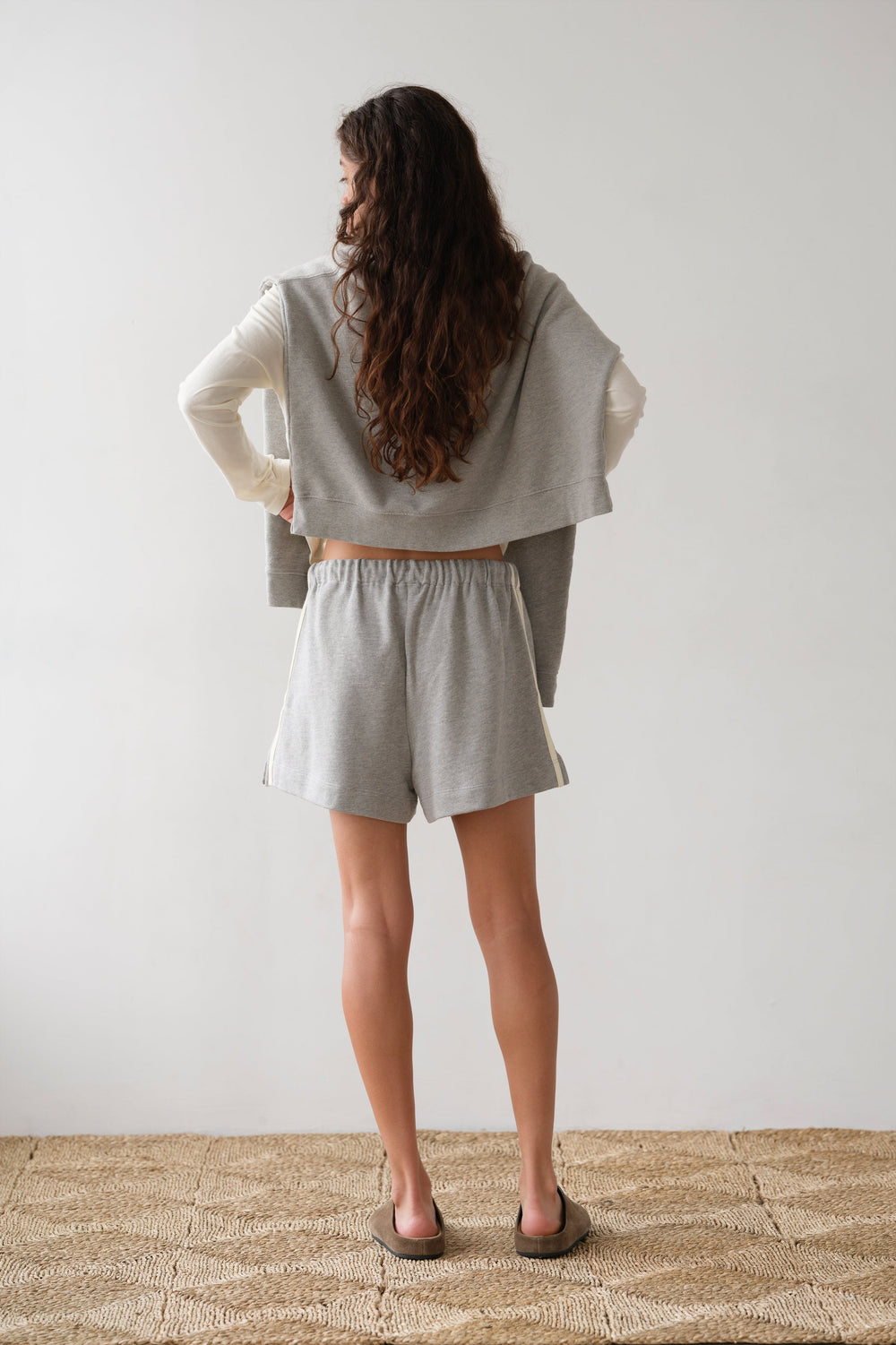 Women The Stripe Eco-Terry Short