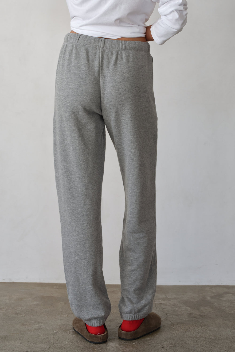 Women Heather Grey Eco-Terry Sweatpants