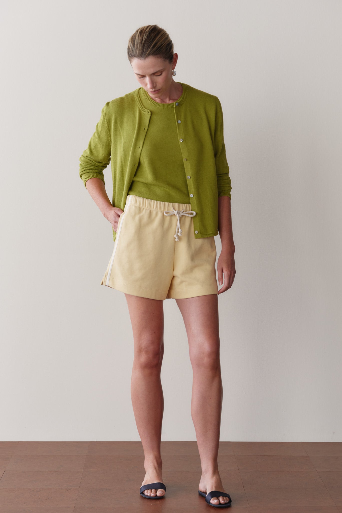 Women The Stripe Eco-Terry Short