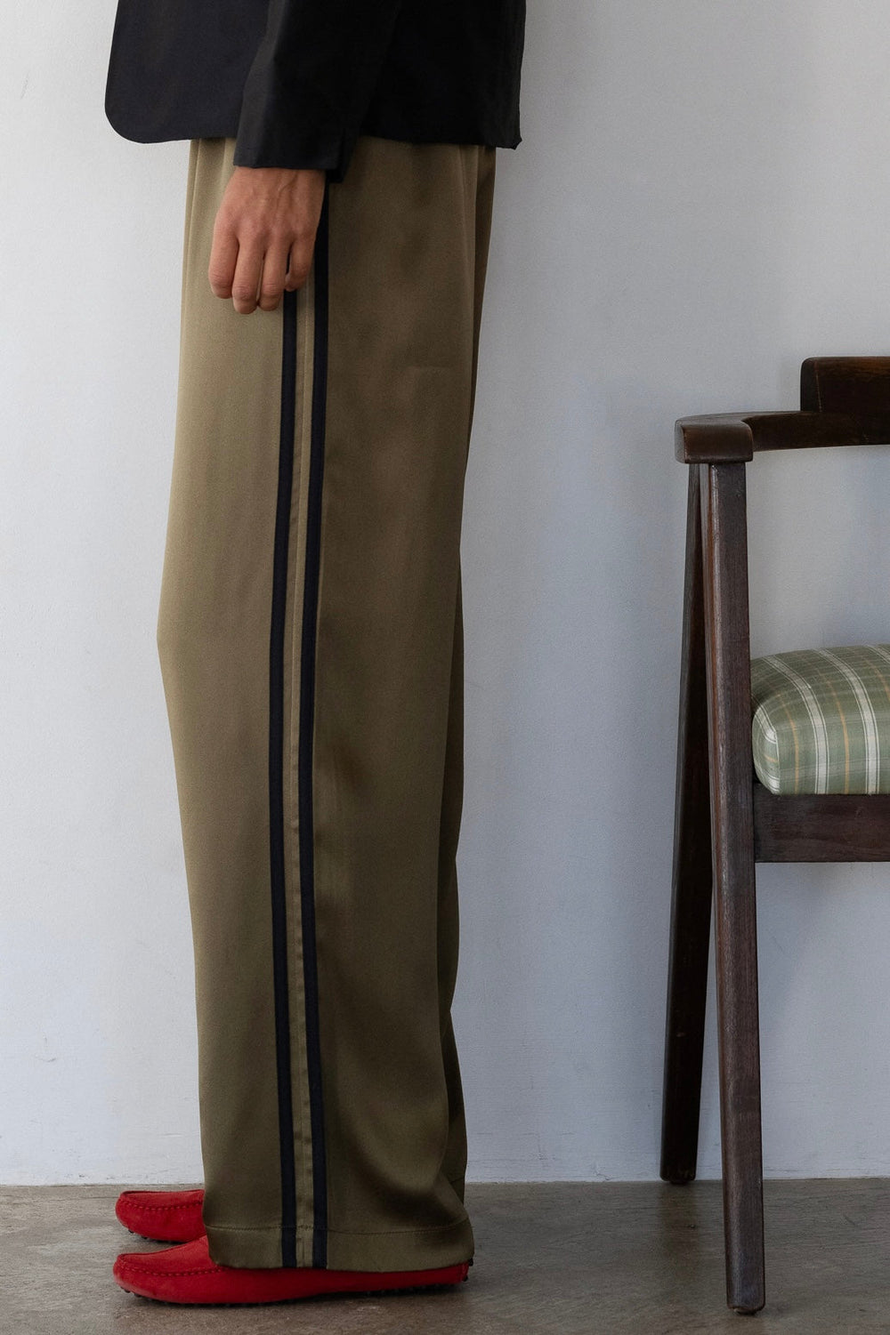 Women The Silk Stripe Simple Pant