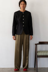 Women The Silk Stripe Simple Pant