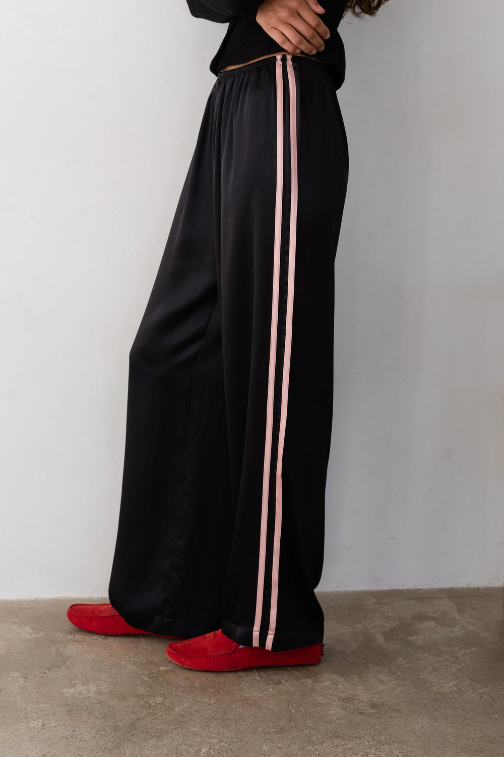 Women The Silk Stripe Simple Pant