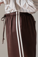 Women The Silk Stripe Crop Pant