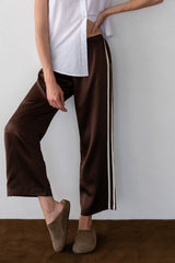 Women The Silk Stripe Crop Pant
