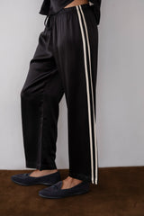 Women The Silk Stripe Crop Pant