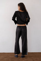 Women The Silk Stripe Crop Pant