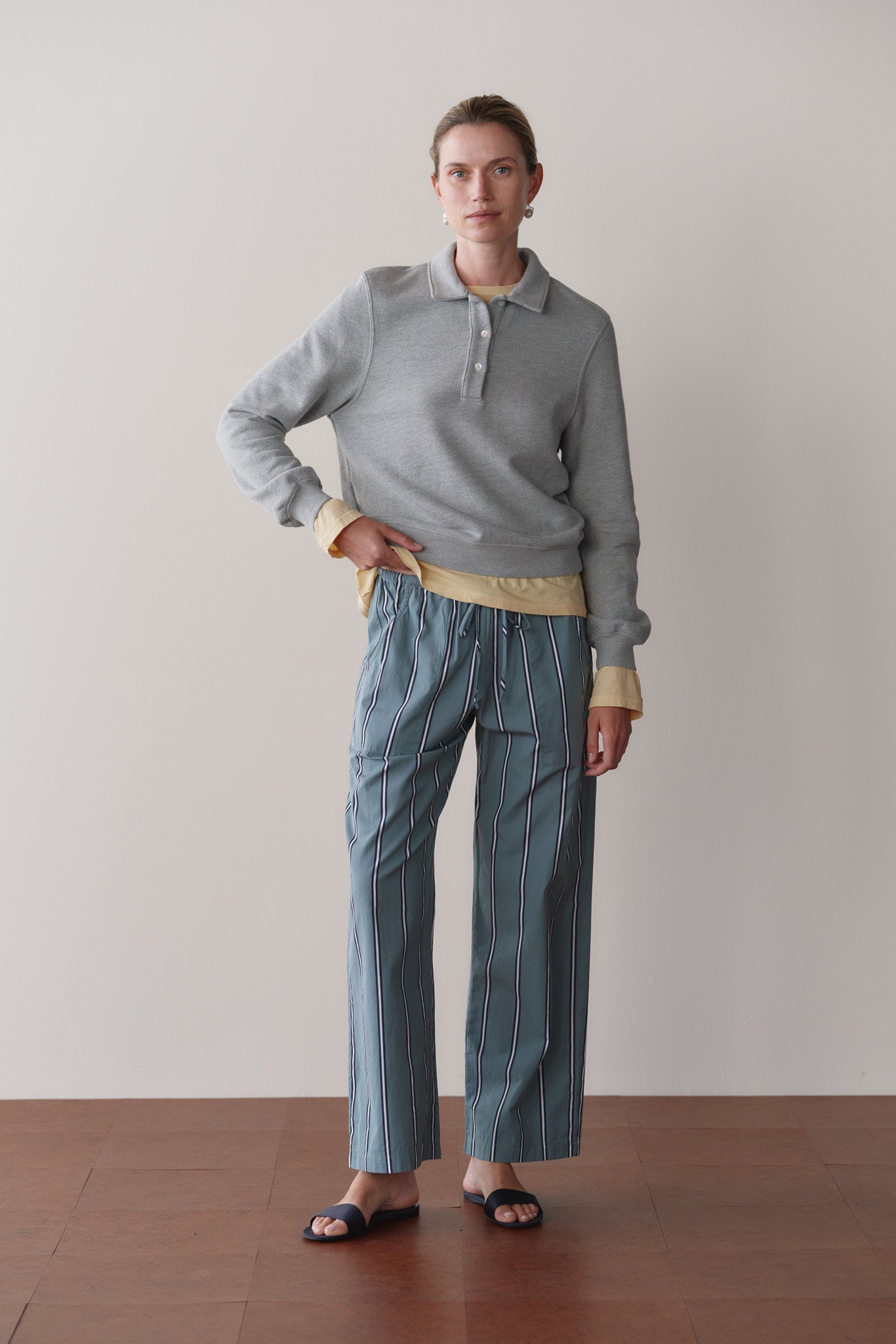 Women The Pop Stripe Drawstring Pant