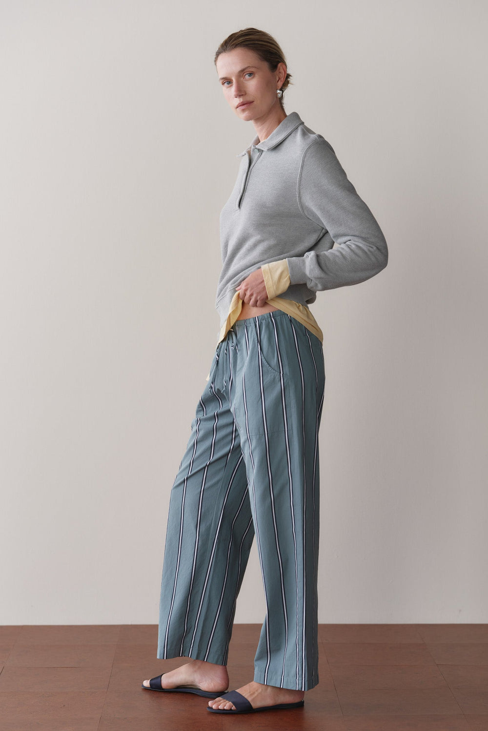 Women The Pop Stripe Drawstring Pant