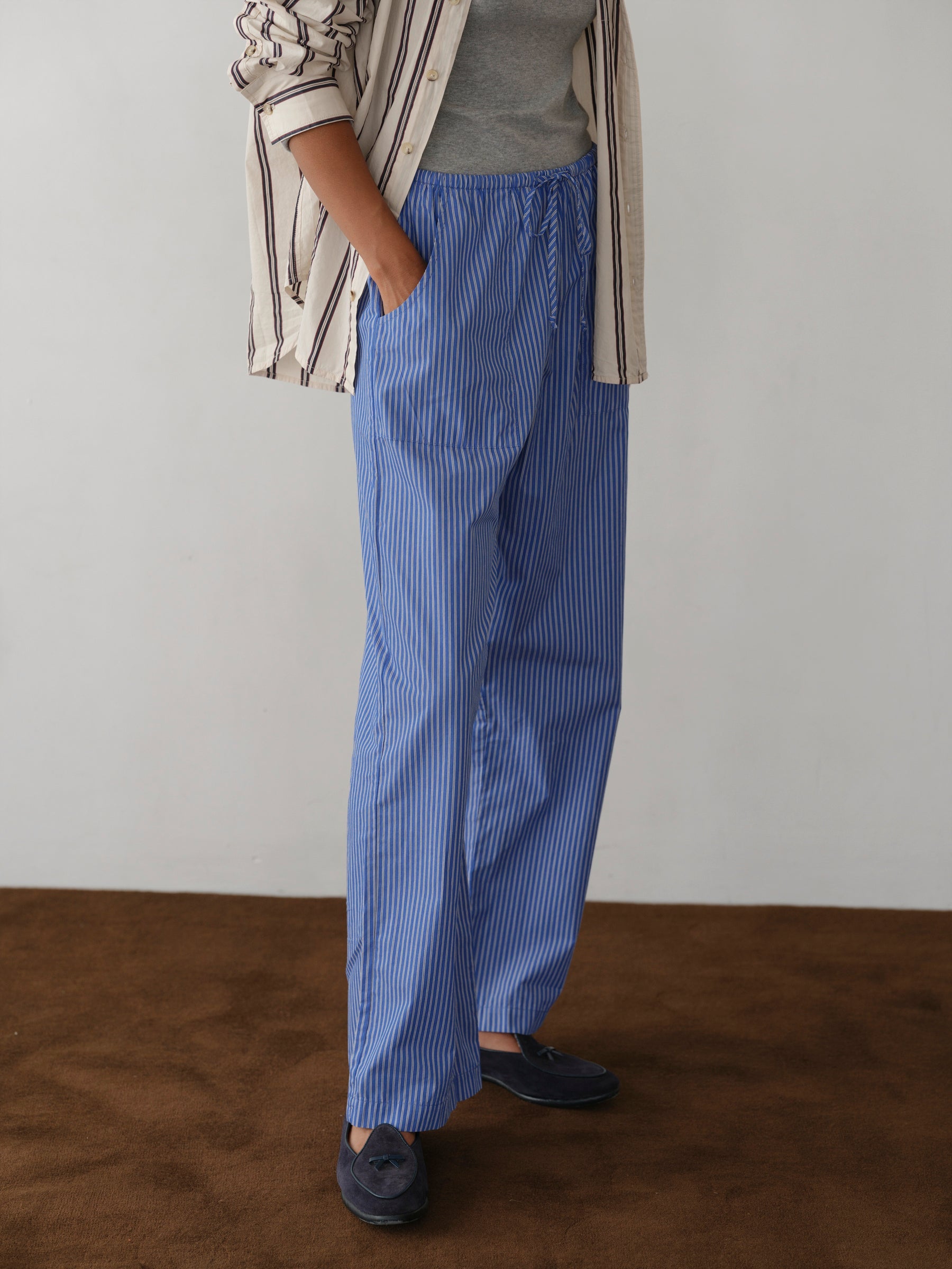 Women The Pop Stripe Drawstring Pant