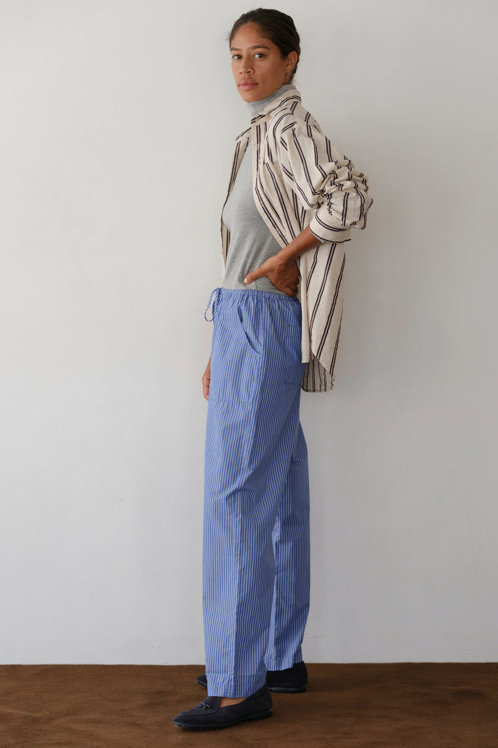 Women The Pop Stripe Drawstring Pant