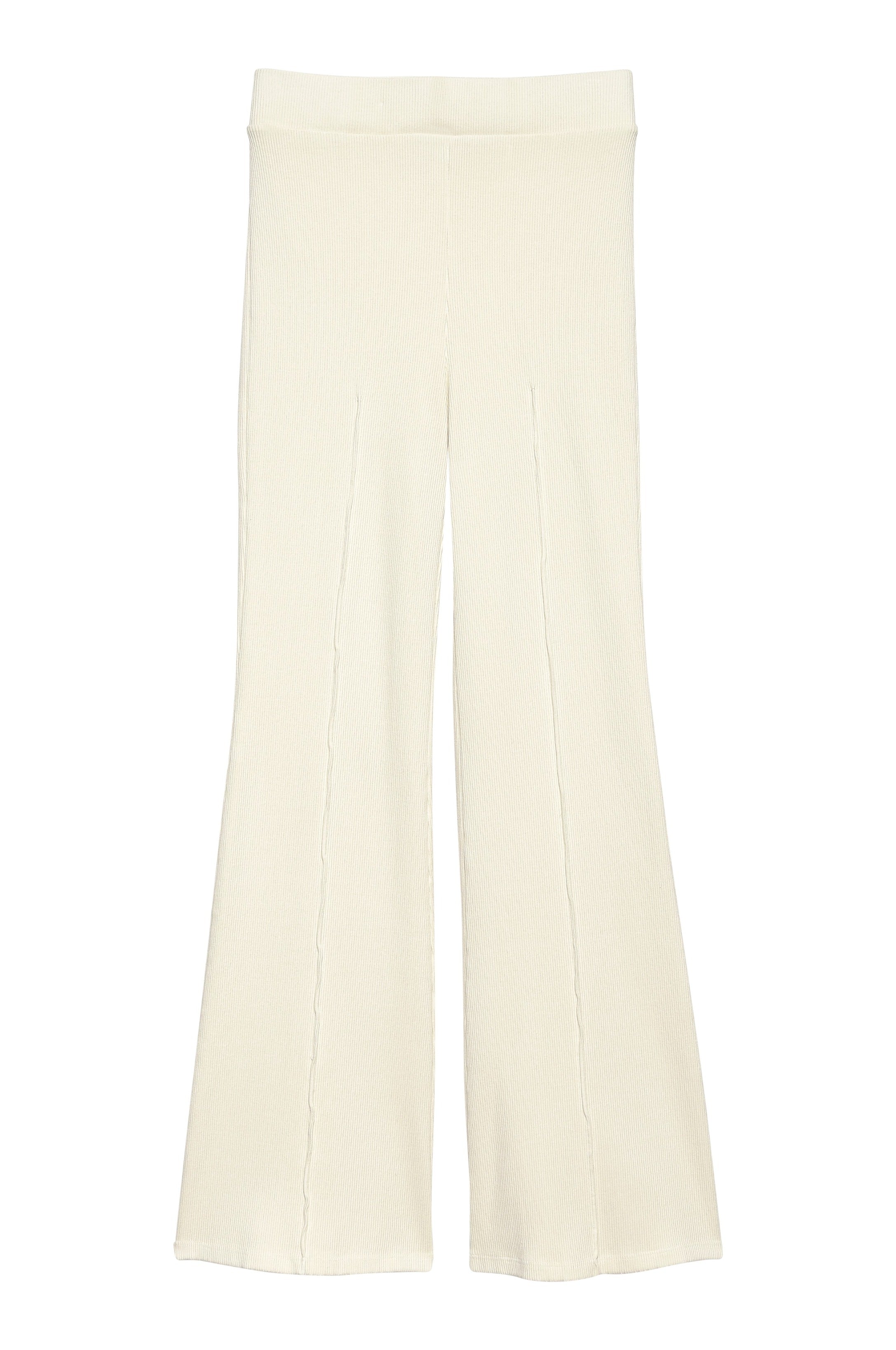Women Creme Rib Kick Flare