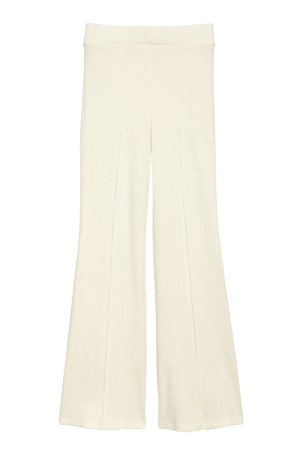 Women Creme Rib Kick Flare