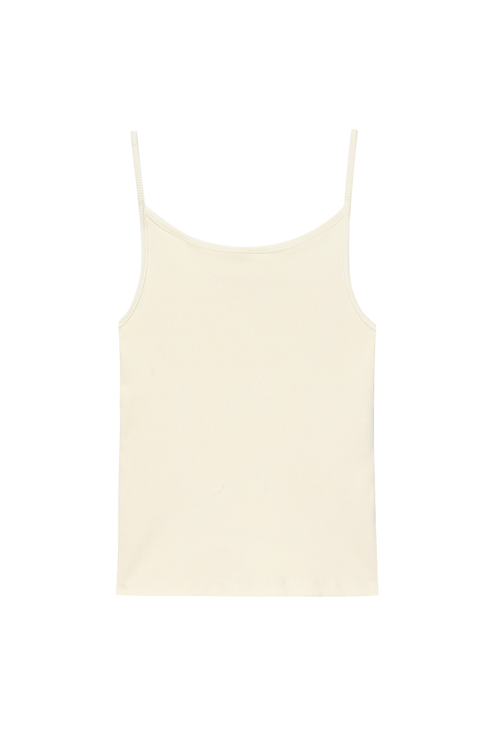 Women Creme Rib Spaghetti Tank