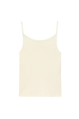 Women Creme Rib Spaghetti Tank