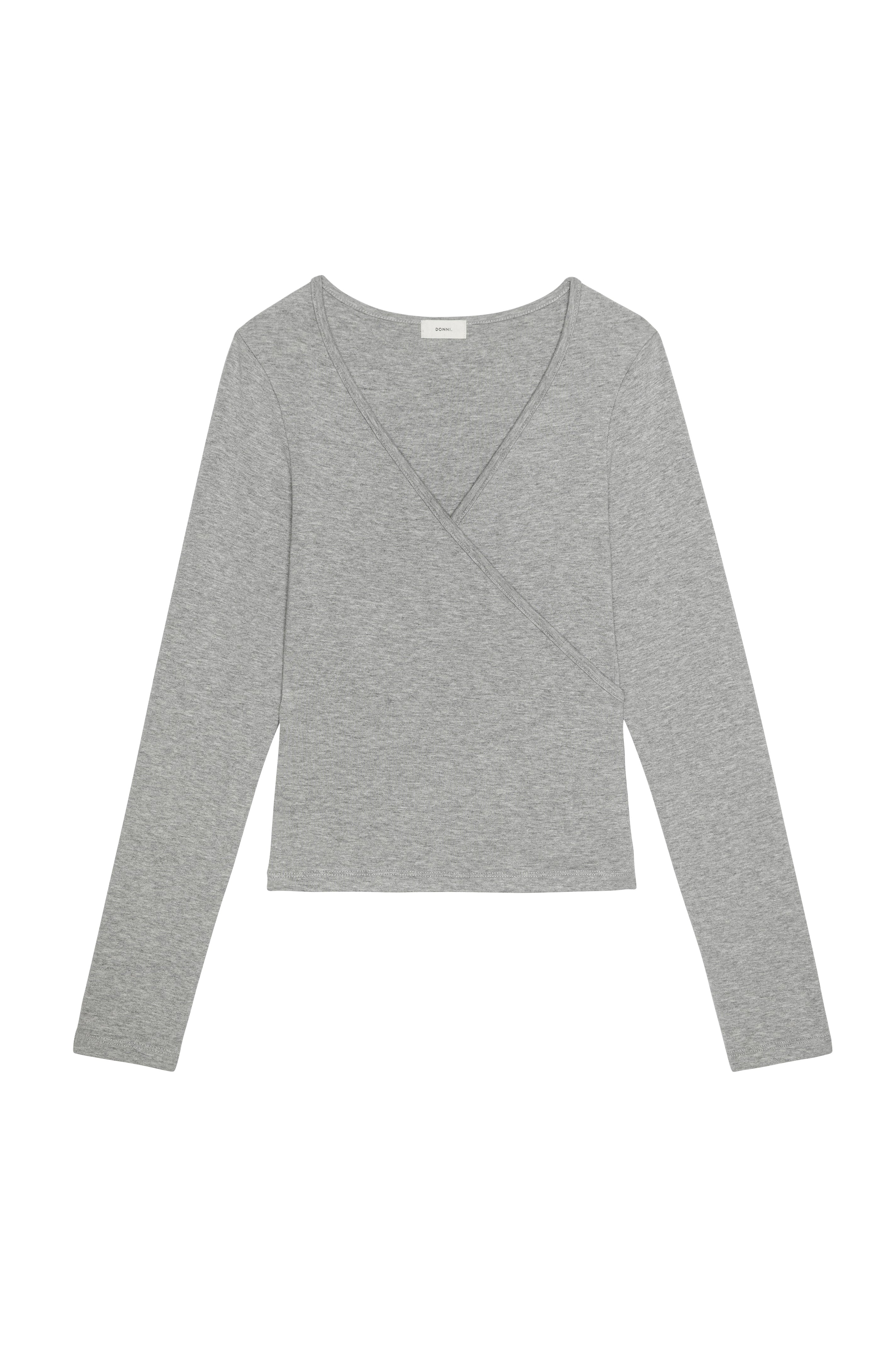 Women The Baby Rib Criss Cross Long Sleeve
