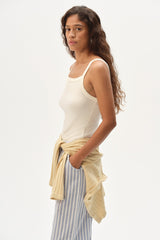 Women The Baby Rib Square Neck Tank
