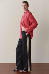 Women The Silk Stripe Simple Pant